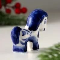 Сувенир Жеребенок, 6х6,5 см, гжель