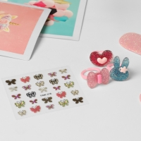 Комплект детский «Выбражулька» 4 предмета: 3 кольца, наклейки на ногти, форма МИКС, цветной Комплект детский «Выбражулька» 4 предмета: 3 кольца, наклейки на ногти, форма МИКС, цветной