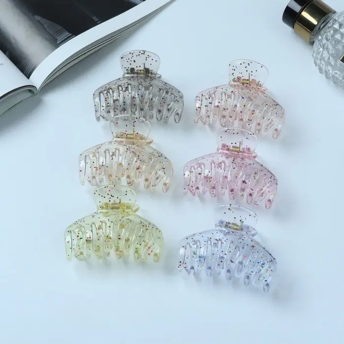 Краб для волос &laquo;Айлин&raquo;, зубья, 6 см, МИКС