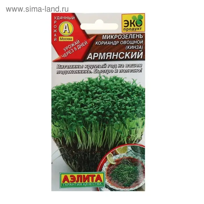 Семена  Микрозелень Кинза, 5 г