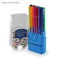 Фломастеры 12 цветов BrunoVisconti HappyColor, в пластиковом пенале, микс