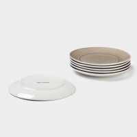 Набор тарелок "Палитра" 6 шт, 19х19х2,1 см, цвет серый