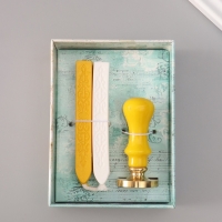 Сургучный набор "Солнце и луна" печать, ручка, сургуч 12,5х10х3,6 см