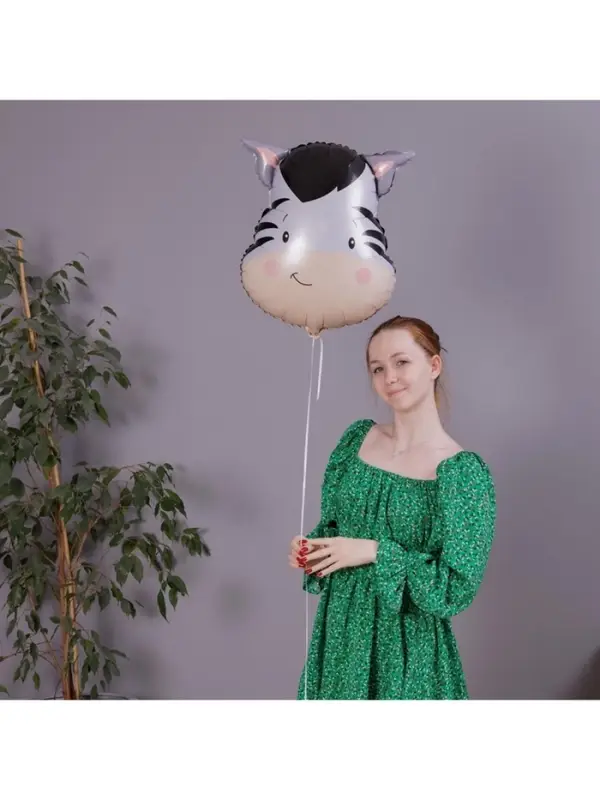 Воздушный шар фольгированный 22" &laquo;Зебра&raquo;, акварель