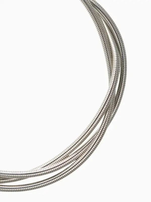 Чокер &laquo;Многослойный&raquo; крупный металлический, цвет серебро