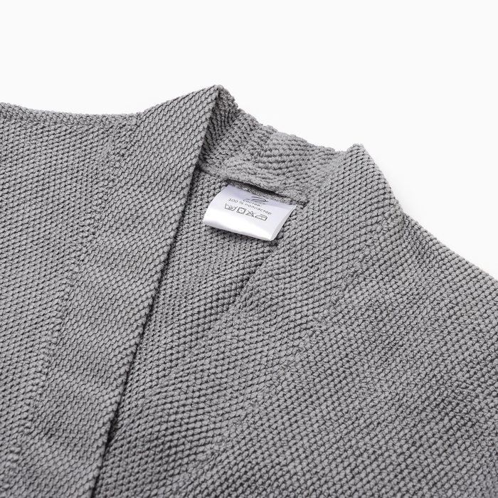 Халат мужской Этель, цв. серый, р-р 52-54, 100% полиэстер, 300 г/м2 Халат мужской Этель, цв. серый, р-р 52-54, 100% полиэстер, 300 г/м2