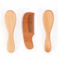 Набор деревянных расчесок детских с натуральной щетиной, 3 шт в коробке, M&B
