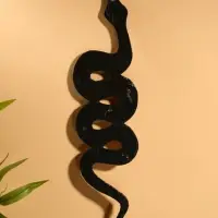 Сувенир интерьерный "Змея" дерево 50х13 см, цв. зелёный