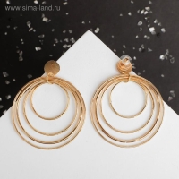 Серьги металл &laquo;Маятник&raquo; цвет золото