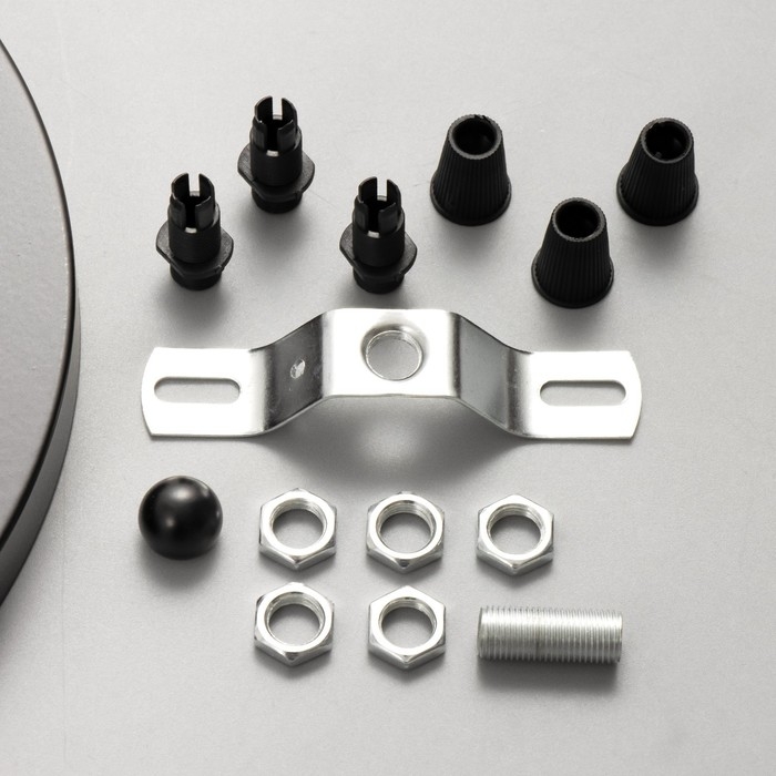 Основание для светильника "Круг-3" черный 23,5х23,5х2см