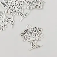 Металлический элемент, декоративная подвеска &laquo;Арт Узор. Древо семьи&raquo;, 2.4&times;2.5 см