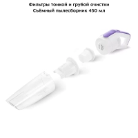 Ручной пылесос для дома беспроводной КТ-5198 - 75 Вт Ручной пылесос для дома беспроводной КТ-5198 - 75 Вт