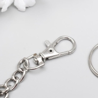 Цепочка д/ключей с карабином на кольце, серебристая 30 см Цепочка д/ключей с карабином на кольце, серебристая 30 см