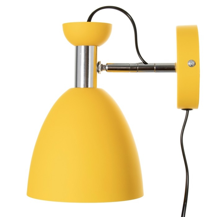 Бра с выключателем на проводе "Клаудиа" Е27 40Вт желтый 28х15х20см