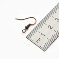 Швензы для сережек-крючки с бусиной (набор 5 пар), бронз