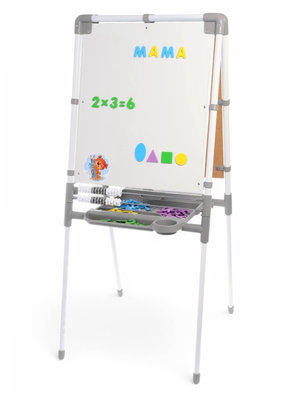 Доска знаний-мольберт 2 двусторонний ДЗМ2/СР серый