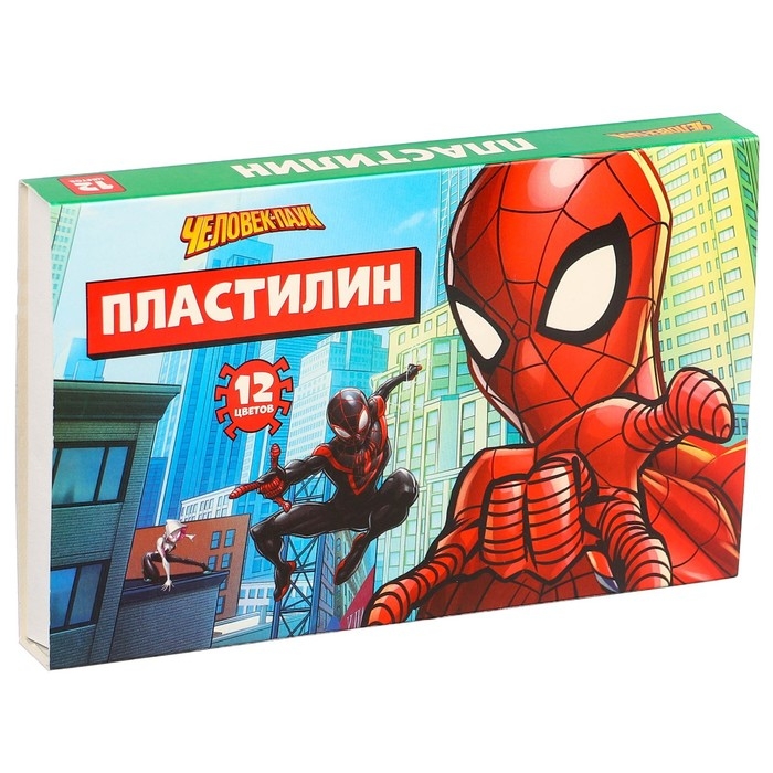 Пластилин 12цв 180г Человек паук Пластилин 12цв 180г Человек паук