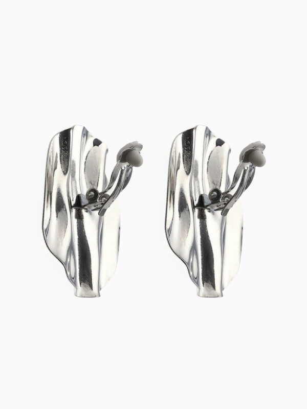 Клипсы &laquo;Тренд&raquo; круг, цвет серебро