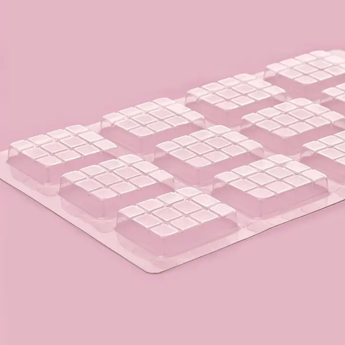 Форма для шоколада и конфет &laquo;Мини плитка&raquo;, пластик, 22&times;13&times;1 см, 12 ячеек (3,5&times;4 см), прозрачная