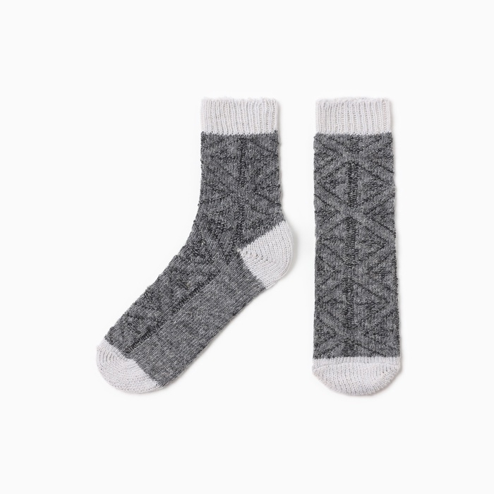 Носки детские шерстяные &laquo;Фактурная вязка&raquo; цвет серый, размер 20