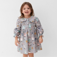 Платье детское с воротником KAFTAN "Зверята" р.32 (110-116 см) Платье детское с воротником KAFTAN "Зверята" р.32 (110-116 см)