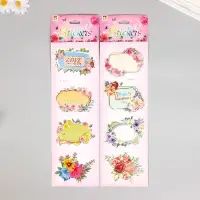 Наклейка бумага "Рамочки с цветами" МИКС 43х12 см