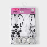 Штора для ванноы Доляна Cats, 180&times;180 см, полиэстер, цвет белый