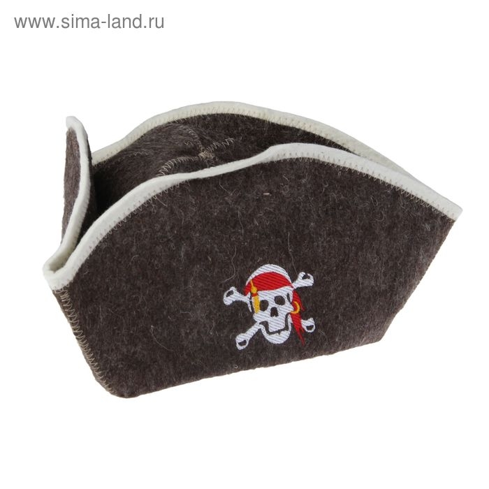 Шапка для бани "Пират" с вышивкой