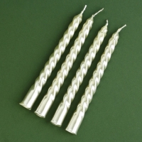 Новогодние свечи витые &laquo;Новый год: Поверь в мечту&raquo;, без аромата, набор 4 шт, высота 15 см