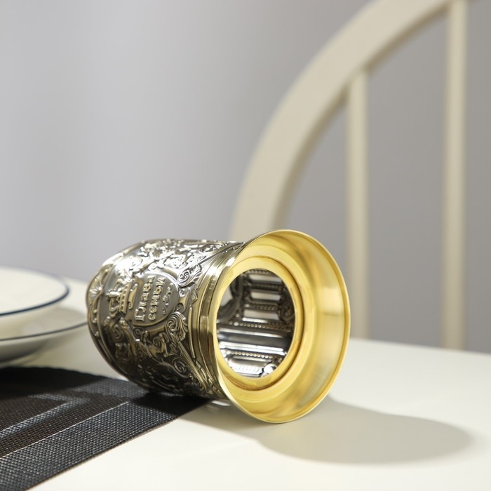 Набор для чая &laquo;Глава семьи&raquo;, 3 предмета: подстаканник d=65 мм, стакан, открытка