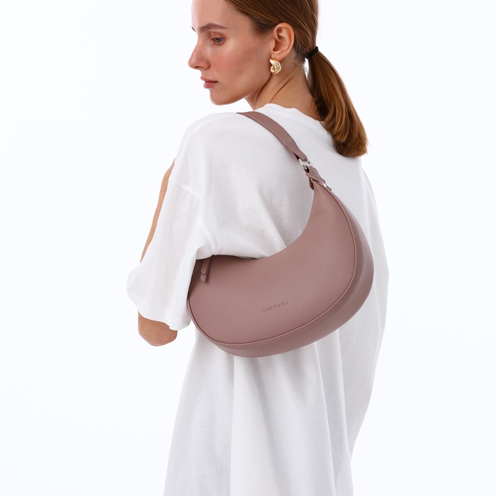 Сумка женская TEXTURA, багет, маленький размер, цвет тёмно-бежевый Сумка женская TEXTURA, багет, маленький размер, цвет тёмно-бежевый