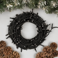 Гирлянда &laquo;Клип-лайт&raquo; 100 м, IP44, УМС, тёмная нить, 1000 LED, свечение синее, 8 режимов, 24 В, без БП