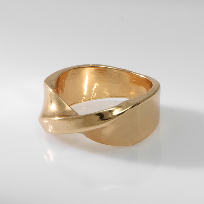 Кольцо металл &laquo;Тренд&raquo; перекрученное мини, цвет золото, размер 17