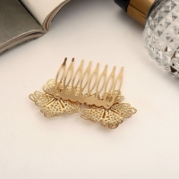 Гребень для волос "Либерти" горный цветок двойной, 5х6,5 см, золото Гребень для волос "Либерти" горный цветок двойной, 5х6,5 см, золото