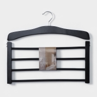 Плечики - вешалка для брюк и юбок LaDо́m Bois, 38,5&times;1,2&times;34 см, деревянная сорт А, многоуровневая, широкие плечики