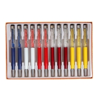 Ручка подарочная, шариковая, поворотный корпус, со стразами и стилусом, МИКС