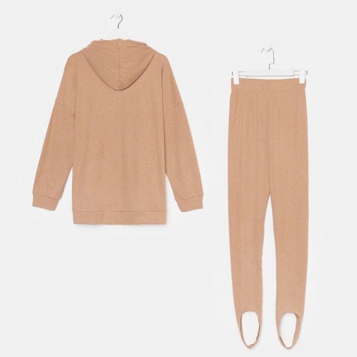 Костюм женский (толстовка/легинсы), цвет кофе, размер 48 Костюм женский (толстовка/легинсы), цвет кофе, размер 48