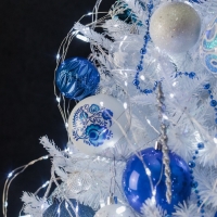 Гирлянда &laquo;Конский хвост&raquo; 8 нитей по 2 м, IP20, серебристая нить, 160 LED, свечение белое, USB