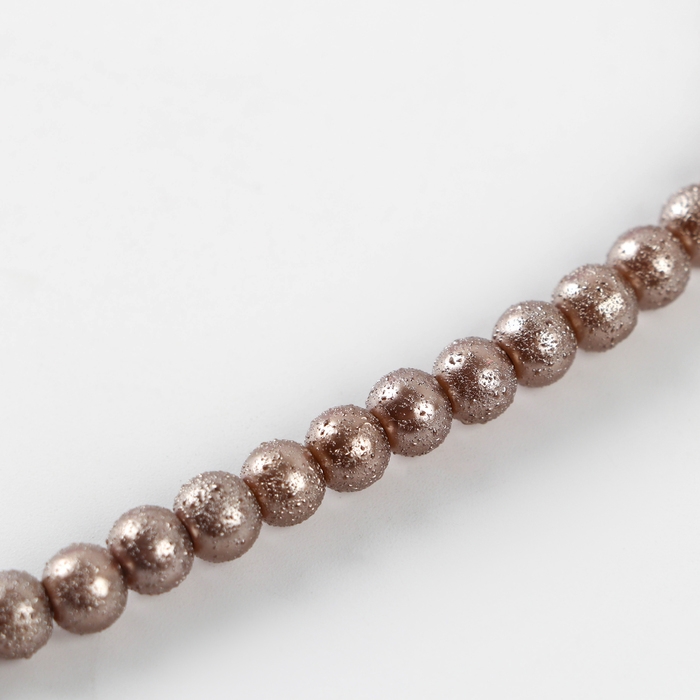 Бусины из стекла, набор 140 шт., размер 1 шт. 6 &mdash; мм, цвет коричневый