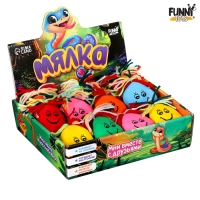 Новый год! Антистресс сквиш мялка &laquo;Улыбашка&raquo; змея, с мукой, в шоубоксе