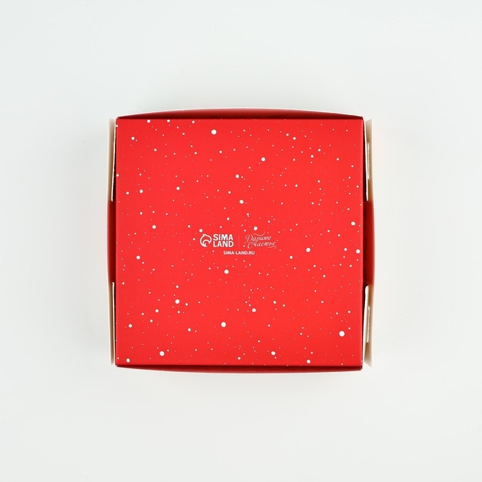 Коробка под 4 конфеты &laquo;Зимняя ботаника&raquo;, 10.5 х 10.5 х 3.5 см, Новый год