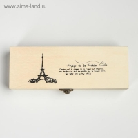Шкатулка дерево под роспись "Эйфелева башня" 3,5х19,2х7,2 см Шкатулка дерево под роспись "Эйфелева башня" 3,5х19,2х7,2 см