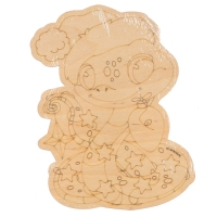 Доска для выжигания на новый год. Заготовка для творчества &laquo;Змея&raquo;, 18.5 х 13.5 см, символ года 2025