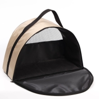 Сумка - переноска для животных, полукруглая, нейлон, 39 х 19 х 27 см, бежевая Сумка - переноска для животных, полукруглая, нейлон, 39 х 19 х 27 см, бежевая