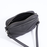 Сумка кросс-боди RICHET на молнии, наружный карман, цвет серый Сумка кросс-боди RICHET на молнии, наружный карман, цвет серый