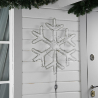 Светодиодная фигура &laquo;Снежинка&raquo;, 69 см, дюралайт, 144 LED, 220 В, мерцание, свечение белый/синий