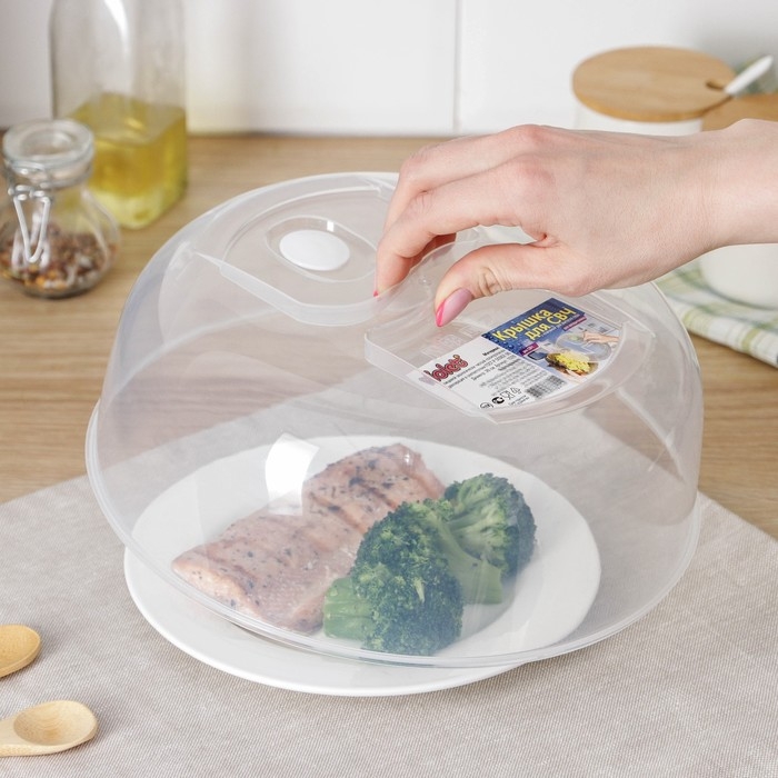 Крышка для СВЧ, 26 см, с клапаном, прозрачный Крышка для СВЧ, 26 см, с клапаном, прозрачный