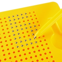 Планшет обучающий &laquo;Магнитное рисование: Лео и Тиг&raquo;, 380 отверстий, цвет жёлтый