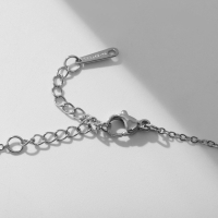 Кулон &laquo;Сердце&raquo; блестящее, цвет белый в серебре, 39 см