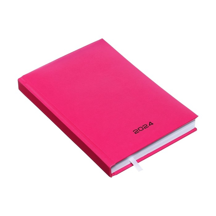Ежедневник датированный 2024 года, А5, 176 листов, Attomex.Even, обложка бумвинил, ляссе, блок 70 г/м2, розовый